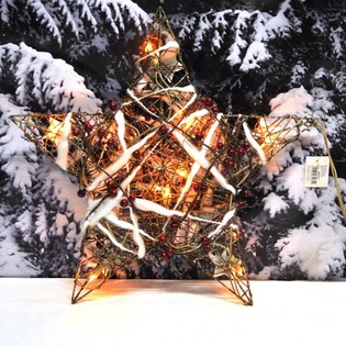 STOR LYSENDE JULESTJERNE DEKORATION 45 CM (2 stk.)
