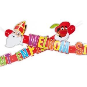 Velkomstguirlande Sint & Piet 124 cm (12 stk.)