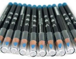Eyeliner & Lipliner Lysebl&aring; (12 stk.)