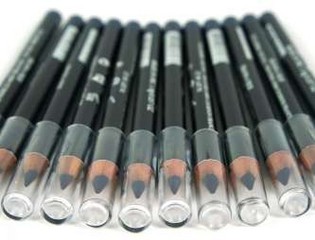 L&aelig;be- og Eyeliner-blyant M&oslash;rkebl&aring; (12 stk)