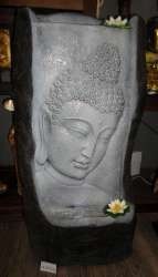 Stor Buddha-statue med Vandfald (1 stk)