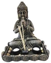 Dekorativ Buddha med Fyrfadslys & R&oslash;gelse (1 stk.)