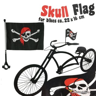 PIRATFLAG TIL CYKEL 22 X 16 CM (24 stk.)