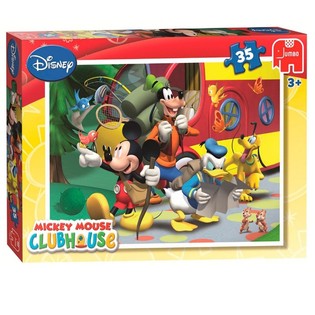 Jumbo Disney Mickey Mouse Clubhouse P&aring; Rejse Puslespil 35 Brikker (3 stk.)