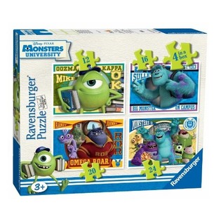 DISNEY PIXAR MONSTERS UNIVERSITY PUSLESPIL 4-I-1 (6 stk.)