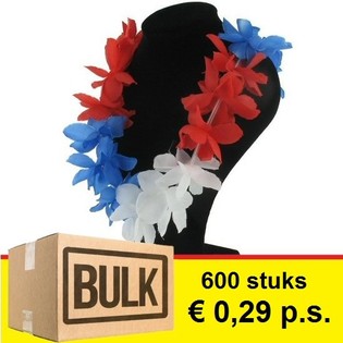 ***BULK TILBUD*** HAWAII KRANS - R&Oslash;D / HVID / BL&Aring; (600 stk.)