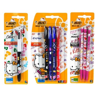 ASSORTEREDE HELLO KITTY BIC-PENNE P&Aring; KORT (12 stk.)