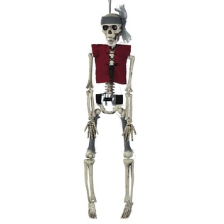 H&aelig;ngende Skelet Pirat 40 cm (6 stk.) - Engros Halloween Dekoration