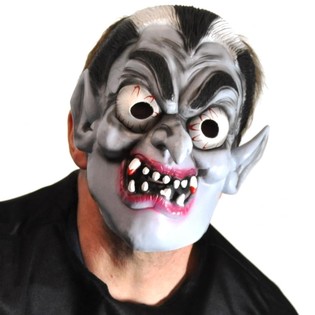 Fleksibel Dracula Maske (6 stk.) | Halloween Engros