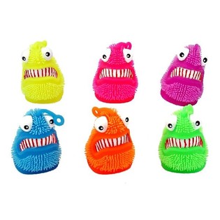 STORE LYSENDE PUFFER-MONSTRE MED LYS Ø9,5CM (12 stk.)