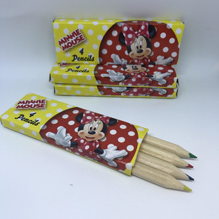 Disney - Minnie Mouse Sm% Farveblyanter 4 stk. i %ske (48 stk.)