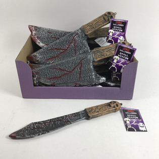 DISPLAY MED HALLOWEEN KNIVE OG &Oslash;KSER (18 stk.) ***MEGA BILLIGT***