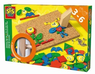 SES Hammerspil Fantasi - Tap Tap i Træ og Kork (1 stk.)