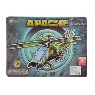 Stort 3D-puslespil &ndash; Apache-helikopter (3 stk.)