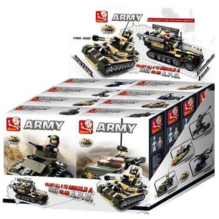 Sluban Milit&aelig;rtank eller APC 8-i-1 M38-B0587 (1 Display / 8 stk)