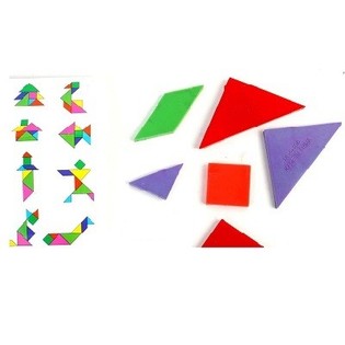 TANGRAM PUSLESPIL (48 stk.)