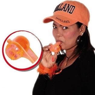 Stor Orange Fl&oslash;jte med Lys i Display (24 stk.)