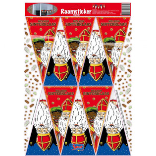 Sinterklaas Vinduesdekoration Klisterm&aelig;rker (12 stk)