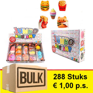 *** BULK TILBUD *** JUMBO SQUISHY i Display (288 stk.) - TREND!