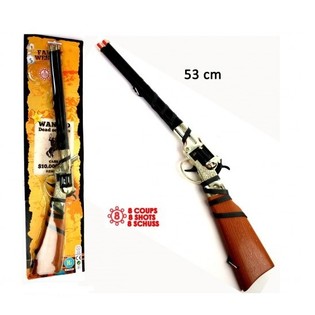STOR WESTERN KRUDTPISTOL, 8 SKUD, 53 CM (12 stk.)