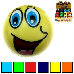 Smiley PU Stressbolde Display (24 stk.)