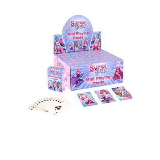 MINI SPILLEKORT &ndash; MODEL: SUPER GIRLS I DISPLAY (24 stk.)