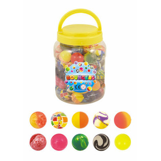 Hoppebolde Mix Design Ø3,5 cm i Krukke (72 stk.)