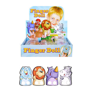 Fingerdyr Jungledyr Figurer i Display (72 stk.)