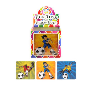 PUSLESPIL &ndash; FODBOLDSPILLERE, 13 x 12 cm I DISPLAY (108 stk)