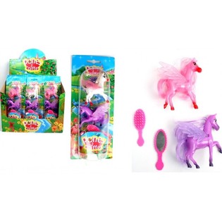 2-DELT PONYS&AElig;T MED B&Oslash;RSTER I DISPLAY (12 stk.)