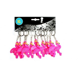FLAMINGO NØGLERINGE (12 stk.)