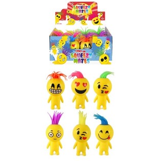 Lysende Squeezy Smiley-dukker i Display (12 stk.)