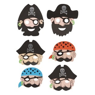 Piratmasker i skum til drenge (24 stk.)