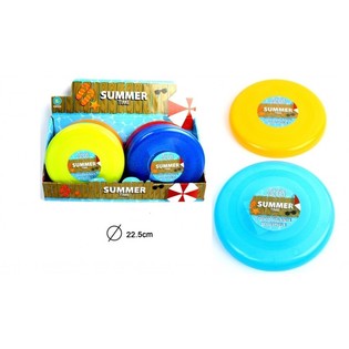 SUMMER TIME &ndash; Farverige Frisbees med Glimmer i Display (24 stk.)