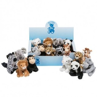 BAMSER ZOO-DYR I DISPLAY (18 stk.)