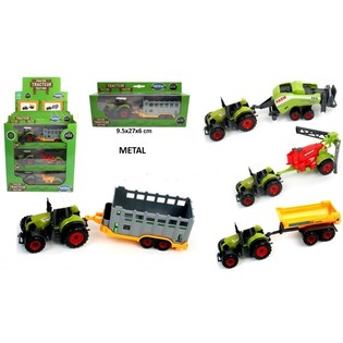 DIE CAST TRAKTORS&AElig;T I DISPLAY (12 stk.)