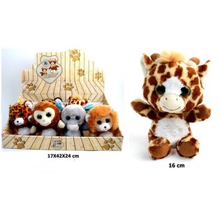 PLYSDYR ZOO, MIX DESIGN 16 CM HØJ I DISPLAY (12 stk.)