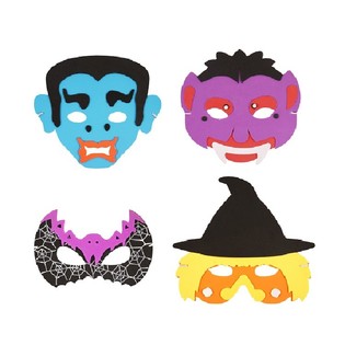 Mix Halloween-masker af Skum (24 stk.)