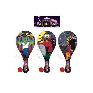 HALLOWEEN - PADDLE BAT BOLDSPIL MED ELASTIK (24 stk.)