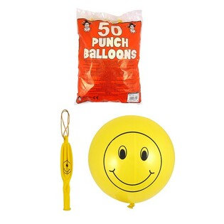 SMILEY BOUNCE BALLONER (50 stk.)