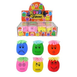 Store Moody Faces Stressbolde i Display (12 stk.)