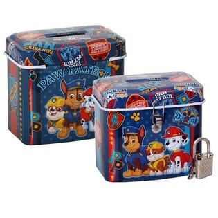 PAW PATROL Spareb&oslash;sse med L&aring;s (6 stk.)