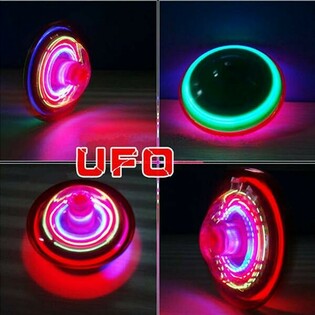 Lysende LED UFO-snurretoppe (48 stk.)
