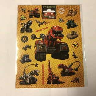 Store Dinotrux klisterm&aelig;rkeark, 20x16 cm (10 stk.)