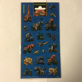 KLISTERM&AElig;RKER: DINOTRUX, M&aring;l 20 x 10 cm (10 stk.)