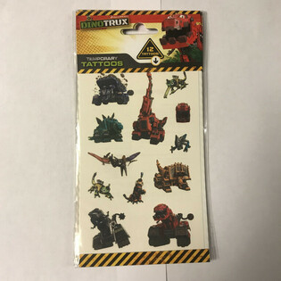 KLISTERM&AElig;RKER: DINOTRUX, M&aring;l 20 x 10 cm (10 stk.)