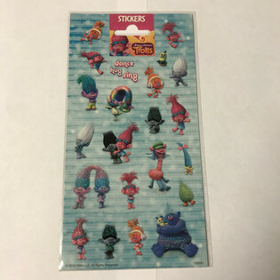 Klisterm&aelig;rkeark: TROLLS, 20 x 10 cm (10 stk.)