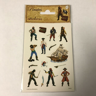 KLISTERM&AElig;RKEARK: PIRATER, Dim. 16 x 9 cm (10 stk.)