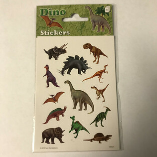KLISTERMÆRKE-ARK: DINOSAUR, 16 x 9 cm (10 stk.)