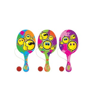 Smiley Paddle Bat Boldspil (12 stk.)